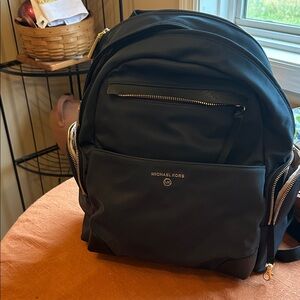 NWOT Michael Kors INDIGO Backpack with Gold Accents